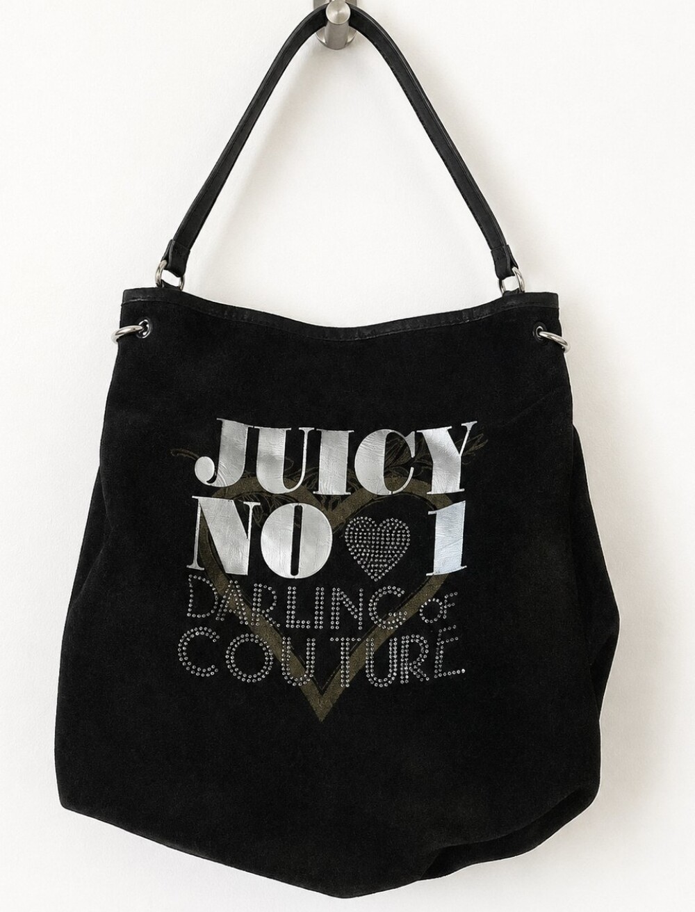 Y2K Juicy Couture Brown Velvet Cloth Shoulder Handbag Pre-Loved